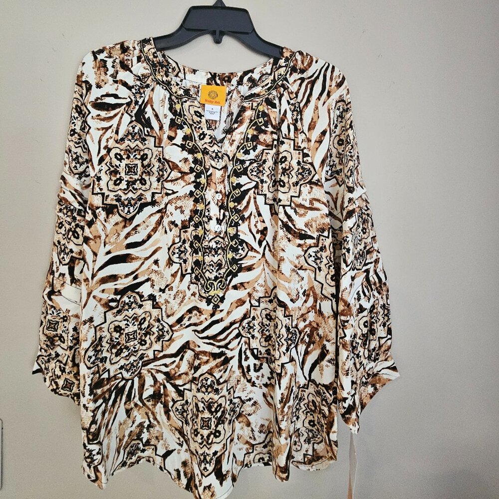 Ruby Road Animal Medallion Shirt